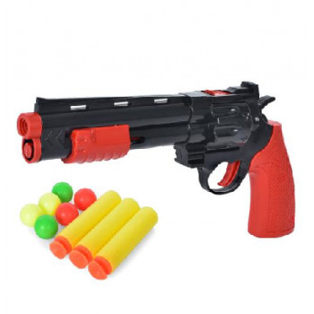 Пістолет 2А-17 26см,пулі-присоски,шарики,в кульку 16-31-4см (180шт)