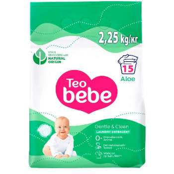 Пральний порошок TEO bebe Gentle&Clean Aloe універсал 2.25 кг (6шт) 8456