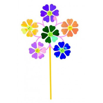 Вітрячок МR1228  вертушка,квітка 6шт,діам.9см,паличка 30см,24-24-4см (200шт) ціна за шт.