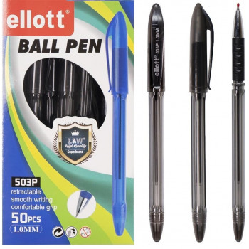 Ручка масляна тонована чорна ET503P (50шт) ціна за уп.