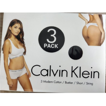 Білизна жіноча набір Calvin Klein (Bustier/Short/String) S/M/L/XL ціна за набір