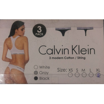 Білизна жіноча набір Calvin Klein (3 String) M/L/XL ціна за набір