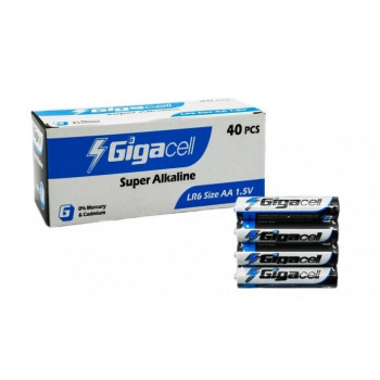 Батарейки Gigacell Alkaline LR6 синя (40шт/уп)/720шт/ящ