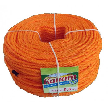 Канат поліпропіленовий 100 d2.5 Канат поліпропіленовий 100 d2.5