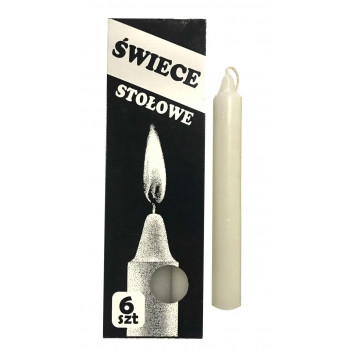 Свічка столова польська 155*20мм (6 шт/уп/25уп/ящ) ціна за уп. Свічка столова польська 155*20мм (6 шт/уп/25уп/ящ) ціна за уп.