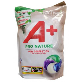 Пральний порошок капсули А+  4 в1  56шт Pro Nature (13,30 ціна за прання)