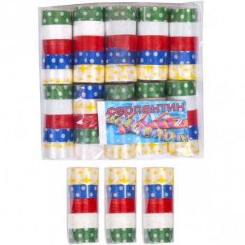 Серпантин різнокольоровий Горошок Серпантин різнокольоровий Горошок
