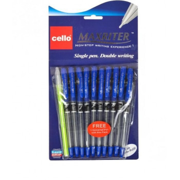 Ручка масляна Maxriter Cello синя (10 шт+1шт/уп) 100 шт/ящ ціна за шт.