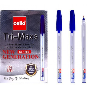Ручка масляна Tri-Maxs Cello CL-1806-50 синя (50шт/уп) ціна за шт.