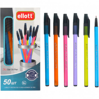 Ручка масляна Ellot ЕТ2210 синя (50 шт/уп) ціна за шт.