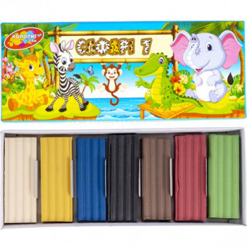 Пластилін Колорит 7 кол.130 гр.Сафарі (72 шт/ящ) 0335 Пластилін Колорит 7 кол.130 гр.Сафарі (72 шт/ящ) 0335