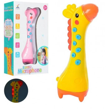 Мікрофон 8009 жираф 21см,муз,світло,2кол.на бат,в кор. 17-26-7 см (60шт/ящ) Мікрофон 8009 жираф 21см,муз,світло,2кол.на бат,в кор. 17-26-7 см (60шт/ящ)
