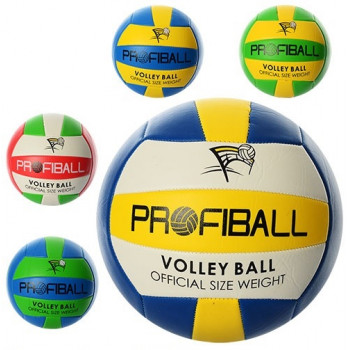 М'яч  волейбольний EV 3159 PROFIBALL ПВХ 260-280гр (30шт)