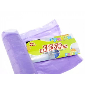 Пакети для сміття з завязками 35л (15 шт) Пакети для сміття з завязками 35л (15 шт)