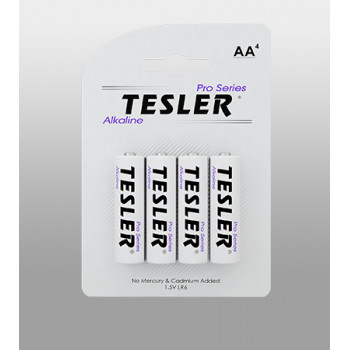 Батарейки  TESLER Alkaline R6 (4шт на блістері) LR6-4 (40в/у)  320 в\ящ.