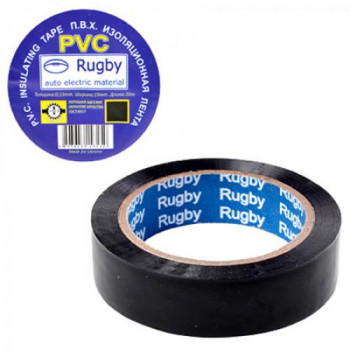 Ізолента ПВХ 10 м чорна Rugby (10 шт) ціна за уп. 8012 Ізолента ПВХ 10 м чорна Rugby (10 шт) ціна за уп. 8012