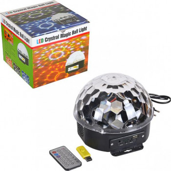 Музична куля пульт флешка LED Crystal Magic Ball 13-81