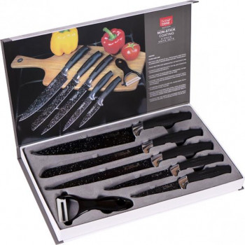Набір ножів металокерамічні HomeBelle 6пр.в кор-ці Набір ножів металокерамічні HomeBelle 6пр.в кор-ці