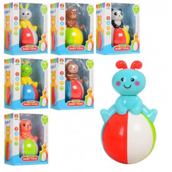 Неваляшка 6525-6-7 тварини,13см.звук в кор.12-16-8см. (96шт) Неваляшка 6525-6-7 тварини,13см.звук в кор.12-16-8см. (96шт)