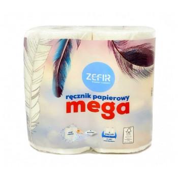 Рушник  паперовий ZEFIR MEGA 2-х шар.(2шт/уп) 15уп/міш. Рушник  паперовий ZEFIR MEGA 2-х шар.(2шт/уп) 15уп/міш.