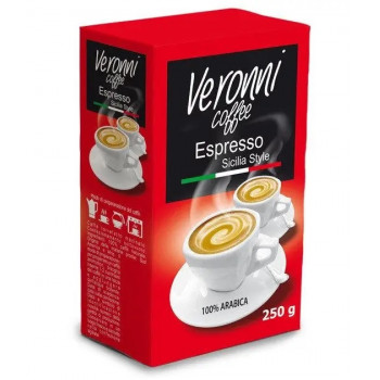 Кава натуральна мелена Veronni 250 г (12шт/уп)