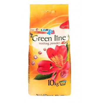 Пральний порошок Green Line  10кг COLOR мішок 125пр (3,06 ціна за прання)