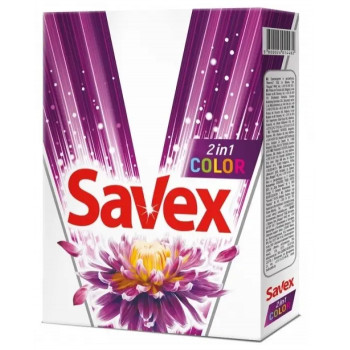 Пральний порошок картон Savex 300г автомат color (22шт) 3пр (12,13 ціна за прання)