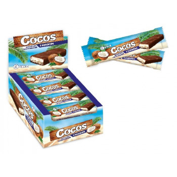Шоколадні батончики CocoRun кокос 6/24 ціна за уп