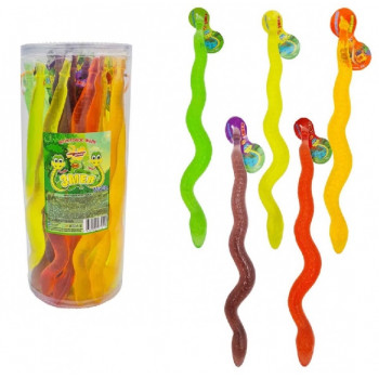Желейні цукерки Snake jelly велика в колбі 6/30  ціна за уп.