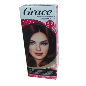 Стійка крем-фарба для волосся Grace  5.7 Бордова троянда (30шт)