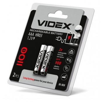 Акумулятор VIDEX HR03/AAA 1100мAh 1.2V 2шт/пл (20шт/уп) 291840