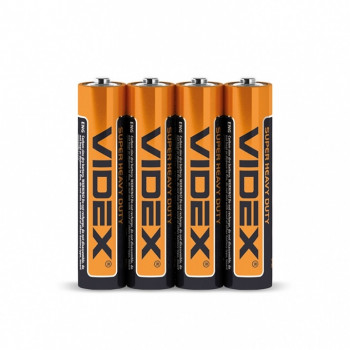 Батарейки VIDEX сольові R03/AAA 4 шт/пл (60шт/уп) 290423