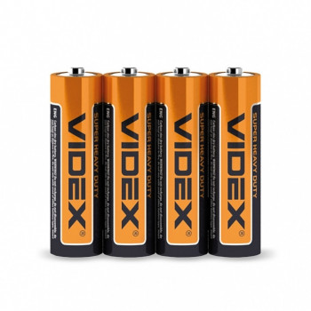 Батарейки VIDEX сольові R06/AA 4 шт/пл (60шт/уп) 290430