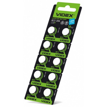 Батарейки VIDEX лужні для годинників AG4 LR626 377/376 10шт/пл 291710 Батарейки VIDEX лужні для годинників AG4 LR626 377/376 10шт/пл 291710