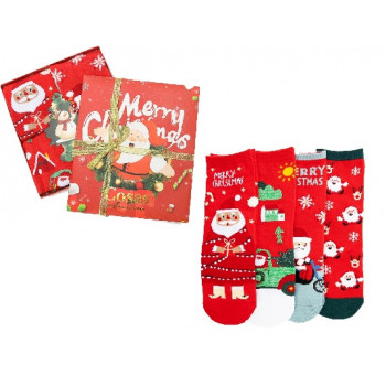 Шкарпетки дитячі набір новорічні М128  1-4 р. (4шт/уп) ціна за набір