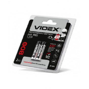 Акумулятор VIDEX HR03/AAA 800mAh 2шт/пл (20шт/уп) 291765 Акумулятор VIDEX HR03/AAA 800mAh 2шт/пл (20шт/уп) 291765