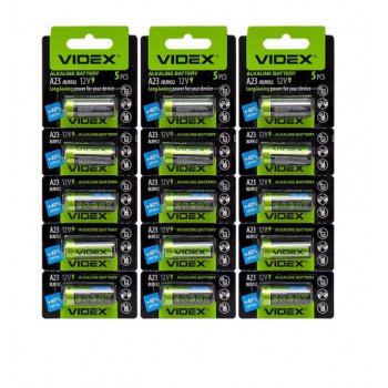 Батарейки VIDEX лужні  A23/E23A 5шт/пл (50шт/уп) 294735