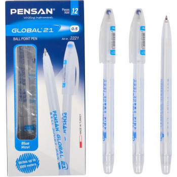 Ручка масляна GLOBAL 21 Синя P2221 (12 шт/уп) ціна за шт.