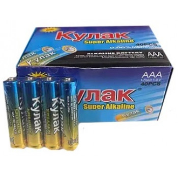Батарейки КУЛАК Alkaline R3 2шт (40шт) 1000ящ.