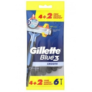 Станки Gillette Blue3 Smooth 4+2 (20уп/ящ) ціна за уп.4851