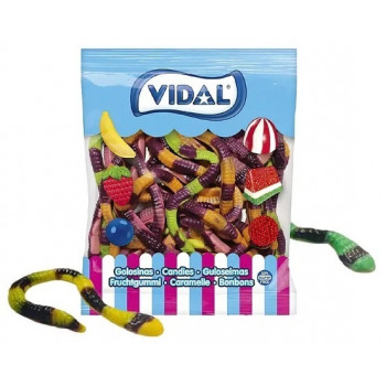 Желейні цукерки VIDAL в пачці Змії 12/1кг ціна за уп.
