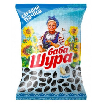 Насіння соняшника смажене 110гр Сіль Баба Шура середня пачка (50уп) 4820186410594 Насіння соняшника смажене 110гр Сіль Баба Шура середня пачка (50уп) 4820186410594