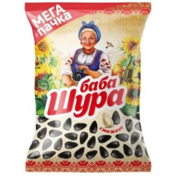 Насіння соняшника смажене 215гр Мега Баба Шура пачка (20уп) 4820186410693 Насіння соняшника смажене 215гр Мега Баба Шура пачка (20уп) 4820186410693