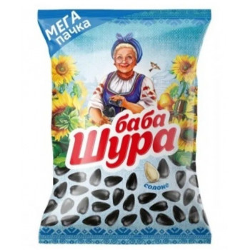 Насіння соняшника смажене 215гр Сіль Мега Баба Шура пачка (20уп) 0709 Насіння соняшника смажене 215гр Сіль Мега Баба Шура пачка (20уп) 0709