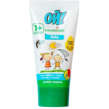 Крем від комарів Ой комарики BABY 50 мл (36шт/ящ) 0491 Крем від комарів Ой комарики BABY 50 мл (36шт/ящ) 0491