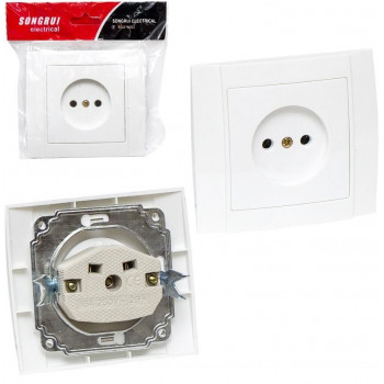 Розетка врізна одинарна 2505 9*9см 10шт/уп (20уп/ящ) Розетка врізна одинарна 2505 9*9см 10шт/уп (20уп/ящ)