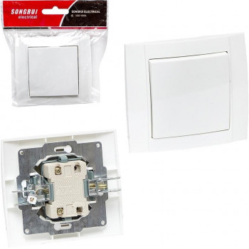 Вимикач одинарний 2503/7904 9*8см 10шт/уп (20уп/ящ) Вимикач одинарний 2503/7904 9*8см 10шт/уп (20уп/ящ)