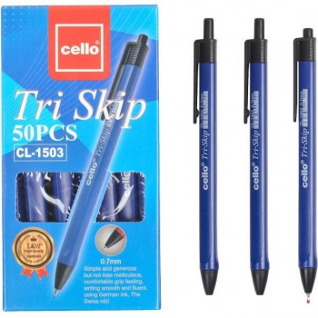 Ручка масляна Tri Skip Cello CL1503-50 синя (50шт/уп) ціна за шт.