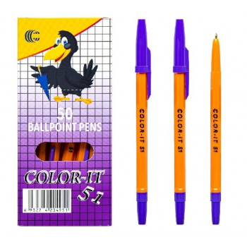 Ручка Corvina масляна фіолетова (50шт/уп) ціна за шт.