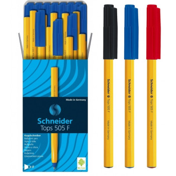 Ручка кулькова Schneider Tops 505F синя (50шт/уп) ціна за шт.